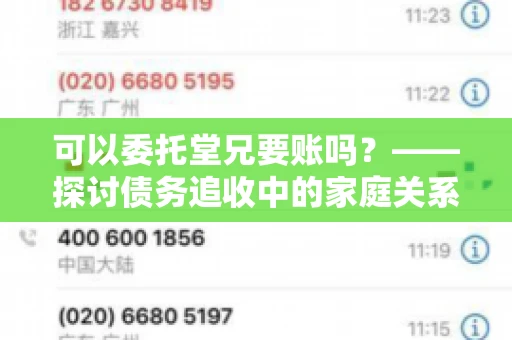 可以委托堂兄要账吗？——探讨债务追收中的家庭关系运用