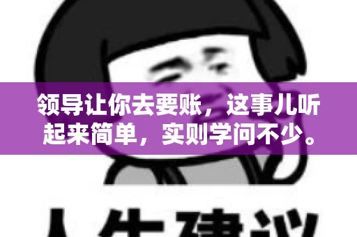 领导让你去要账，这事儿听起来简单，实则学问不少。我有个朋友，叫小王，最近就碰上了这样的难题。今天，咱们就聊聊这个话题，看看在职场中，面对领导交代的要账任务，我们应该怎么应对。
