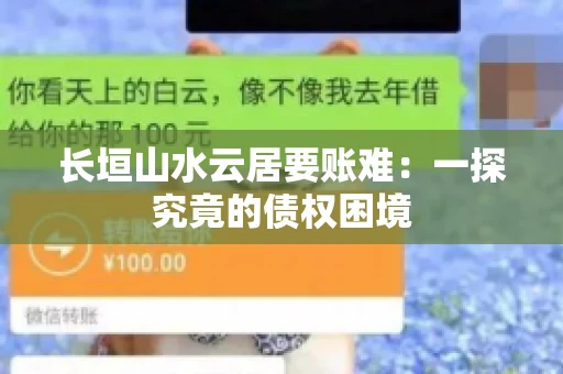 长垣山水云居要账难：一探究竟的债权困境
