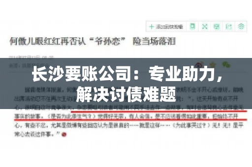 长沙要账公司：专业助力，解决讨债难题