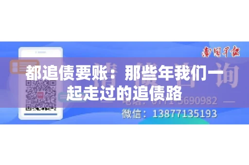 都追债要账：那些年我们一起走过的追债路